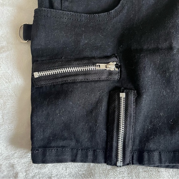 Royal Bones Small Chain Safety Pin Black Mini Skirt - Picture 4 of 9